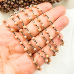 Load image into Gallery viewer, Coated Peach Quartz Wire Chain. CQU26