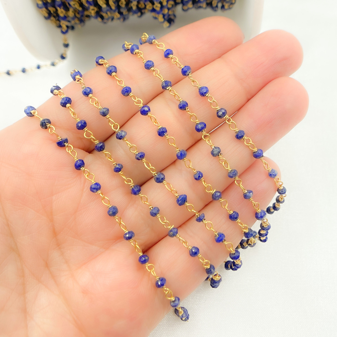 Lapis Lazuli Wire Chain. LAP7