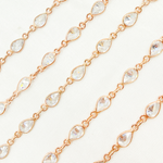 Load image into Gallery viewer, Cubics Zirconia Pear Shape Connected Chain