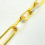 Load image into Gallery viewer, Gold Plated 925 Sterling Silver Diamond Cut Paperclip Chain. Z67GS
