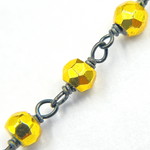 Load image into Gallery viewer, Gold Coated Pyrite Wire Chain. PYR34