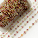 Load image into Gallery viewer, Multi Sapphire Gold Plated 925 Sterling Silver Wire Chain. MSA33