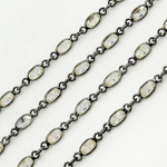 Load image into Gallery viewer, Cubic Zirconia Small Oval Shape Connected Chain.