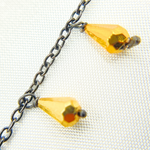 Load image into Gallery viewer, Golden Pyrite Drop Dangle Oxidized Wire Chain. PYR27