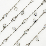 Load image into Gallery viewer, Cubic Zirconia Heart Shape Dangle & Connected Wire Chain. CZ36