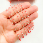 Load image into Gallery viewer, Coral 925 Sterling Silver Wire Chain