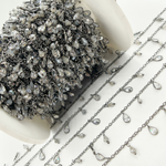 Load image into Gallery viewer, Coated Labradorite & CZ Dangle Chain. CLB59