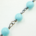 Load image into Gallery viewer, Turquoise Oxidized Wire Chain. TRQ18