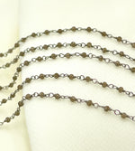 Load image into Gallery viewer, Smoky Quartz Wire Wrap Chain. SMQ4