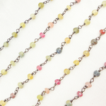 Load image into Gallery viewer, Multi Sapphire Oxidized Wire Chain. MSA23