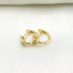 Load image into Gallery viewer, 14k Solid Gold Diamond Star Stud Earrings. HP402530Y
