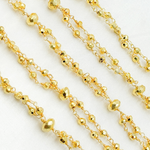 Load image into Gallery viewer, Golden Pyrite Gold Plated Double Wire Chain. PYR17