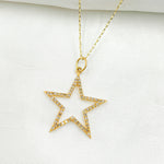 Load image into Gallery viewer, 14K Solid Gold Diamonds Star Charm. GDP71
