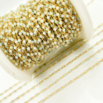 Load image into Gallery viewer, Shaded Amazonite Gold Plated Wire Chain. AMZ10