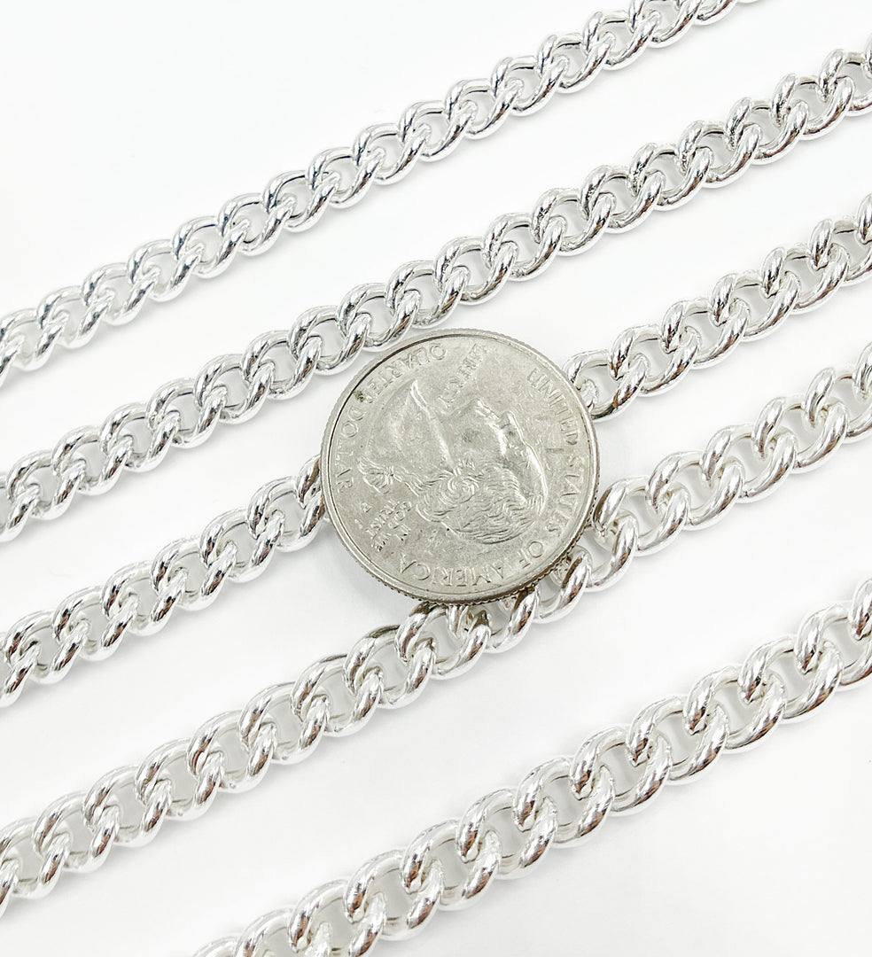 925 Sterling Silver Curb Link Chain. Y4SS