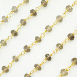 Load image into Gallery viewer, Smoky Quartz Gold Plated Wire Chain. SMQ8
