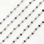 Load image into Gallery viewer, Iolite 925 Sterling Silver Wire Chain. IOL2
