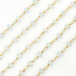 Load image into Gallery viewer, Aquamarine Gold Plated Wire Chain. AQU26
