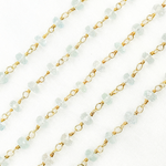 Load image into Gallery viewer, Aquamarine Gold Plated Wire Chain. AQU26