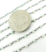 Load image into Gallery viewer, Aquamarine Coated Wire Wrap Chain. AQU14