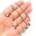 Load image into Gallery viewer, Created White Opal Tear Drop Shape Dangle Chain. CWO6