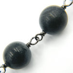 Load image into Gallery viewer, Black Onyx Gemstone Round Shape Chain. BO1