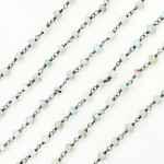 Load image into Gallery viewer, Larimar Oxidized Wire Chain. LAR10