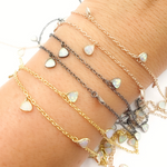 Load image into Gallery viewer, Created White Opal Triangle Shape Dangle Chain