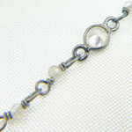 Load image into Gallery viewer, Coated Labradorite CZ Combination Oxidized Wire Chain. CLB29