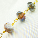 Load image into Gallery viewer, Coated Cats Eye Gold Plated Wire Chain. CAT8