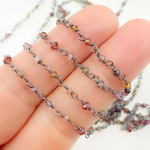 Load image into Gallery viewer, Multi Tunduru Sapphire Oxidized Wire Chain. MSA7