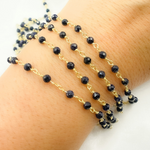 Load image into Gallery viewer, Blue Sunstone Gold Plated Wire Chain. SNS2