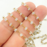 Load image into Gallery viewer, Siloni Moonstone Gold Plated Wire Chain. MS48