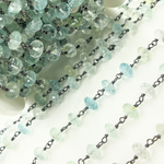 Load image into Gallery viewer, Aquamarine Oxidized Wire Chain