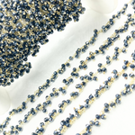 Load image into Gallery viewer, Coated Back Spinel Cluster Dangle Gold Plated Wire Chain. CBS3