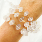 Load image into Gallery viewer, Rose Quartz Gold Plated Wire Chain.