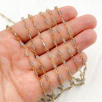 Load image into Gallery viewer, Labradorite Gold Plated Wire Chain