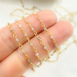 Load image into Gallery viewer, Coated Blue Moonstone Wire Chain. CMS57