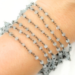 Load image into Gallery viewer, Aquamarine Oxidized Chain