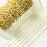 Load image into Gallery viewer, Moonstone Wire Wrap Chain made with Gold Plated 925 Sterling Silver. MS37