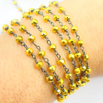 Load image into Gallery viewer, Gold Coated Pyrite Wire Chain. PYR34
