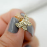 Load image into Gallery viewer, 14k Solid Gold Diamonds Butterfly Charm. GDP481