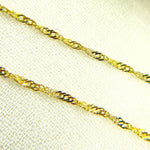 Load image into Gallery viewer, 14k Two Tone (Yellow and White) Solid Gold Wheat Chain. 018G252CLMSIA0BDB
