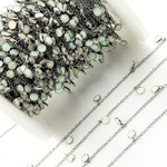 Load image into Gallery viewer, Created White Opal Round Shape Dangle Chains