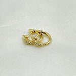 Load image into Gallery viewer, HP402528. 14k Solid Gold Diamond Huggies Hoops