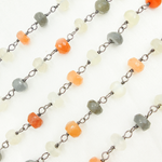 Load image into Gallery viewer, Multi Moonstone Oxidized Chain. MMS9