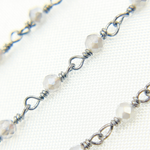 Load image into Gallery viewer, Coated Labradorite Oxidized Wire Chain. CLB28