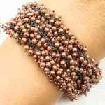 Load image into Gallery viewer, Cooper Pyrite Closer Cluster Dangle Oxidized Wire Chain. PYR60