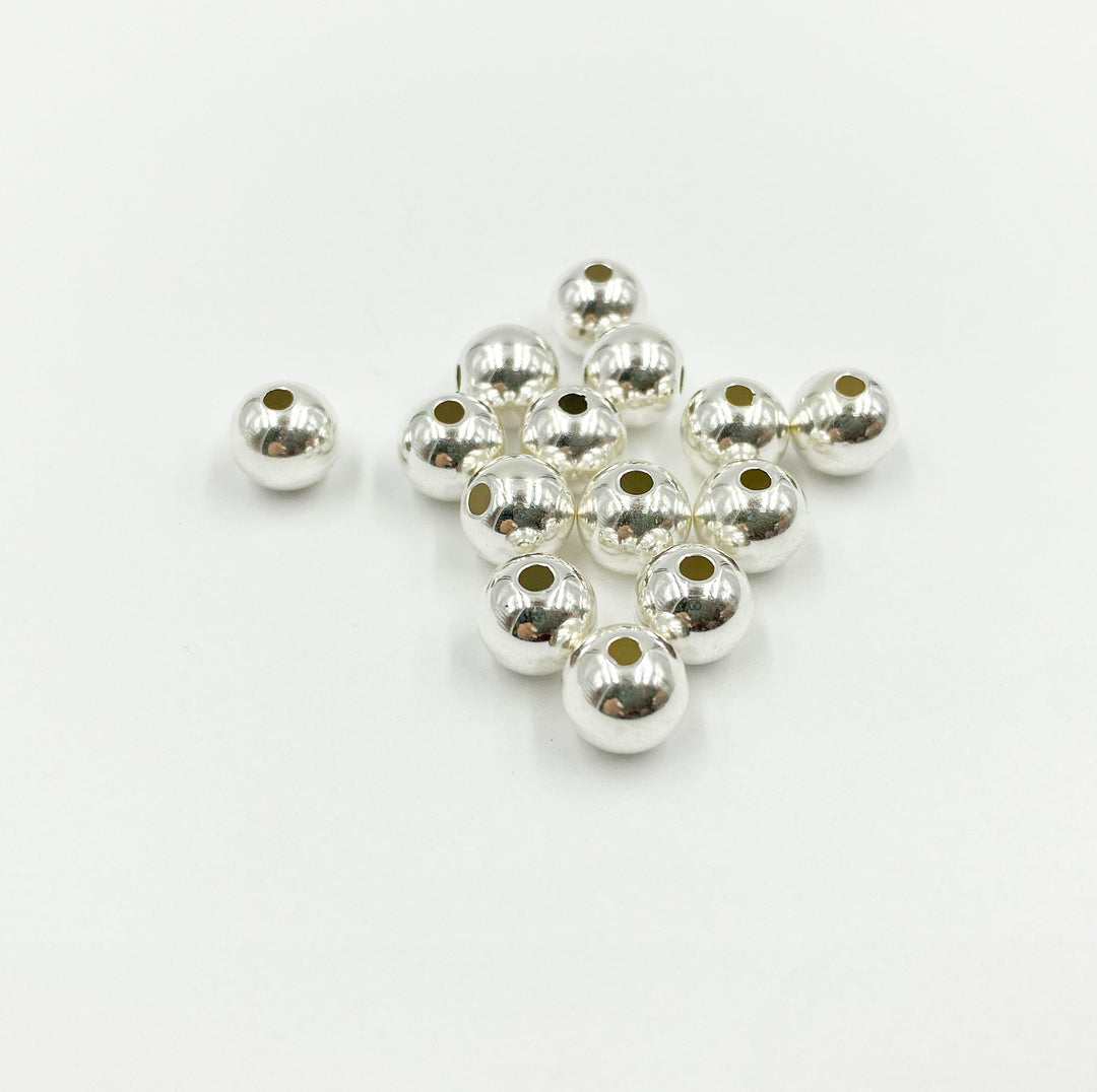 925 Sterling Silver Seamless Beads 8mm.