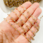 Load image into Gallery viewer, Chocolate Moonstone Gold Plated Wire Chain. MS44